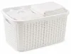 Plasticforte Waschekorb - 35 Liter - Rattan - weis - Produktbild-Vorschau 1