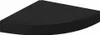 A single black corner shelf shown from a diagonal angle against a white background. Produktbild-Vorschau