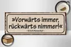 Holzschild Spruch 27x10cm vorwärts immer rückwärts nimmer Produktbild-Vorschau 3