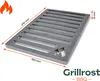 A metal grill grate with dimensions indicated. Anteprima dell’immagine prodotto