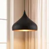 Lindby Hängelampe Ritana, schwarz-gold, Metall, Ø 31cm, E27 Produktbild-Vorschau 2