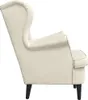 Side view of a cream-colored armchair. Náhľad obrázku produktu