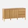 Credenza decorazione legno 2 ante 3 cassetti 150cm, Marrone Anteprima dell’immagine prodotto 1