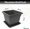 Pflanzkübel 40x40cm anthrazit frostfest Outdoor UV stabil Produktbild-Vorschau 2
