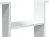 A close-up view of a white shelf unit. Voir les images du produit