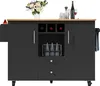 Sweiko Ilot de cuisine Armoire buffet 120 x 73 (45) x 92 cm Voir les images du produit 6