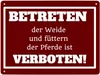 Betreten verboten Metallschild XL in 21x28 cm in rot mit Produktbild-Vorschau 1