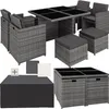 tectake® Aluminium Rattan Sitzgruppe Manhattan wetterfest Produktbild-Vorschau 4