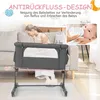 2 in 1 Beistellbett & Babywiege, 5-stufig Höhenverstellbar Produktbild-Vorschau 3