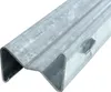 A close-up shot of a galvanized metal Z-profile post, commonly used for fencing. Produktbild-Vorschau
