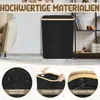 XINZI 140L Wäschekorb mit Deckel Wäschesammler 3 Fächer Produktbild-Vorschau 5