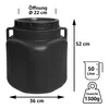 plasteo® 50 Liter Weithalsfass mit Deckel und Griffen Eckig Produktbild-Vorschau 2