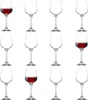 12x Lal 400ml Rotweingläser - Groß Glas Weiß Rose Langer Produktbild-Vorschau 1