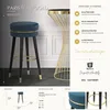 Mauro Ferretti Paris Barhocker Ø 35x74 cm petrol gold Produktbild-Vorschau 13
