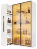 Multifunktionsschrank 110,5×35×160 cm, Vitrine mit Glastür Produktbild-Vorschau 8