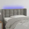 vidaXL LED Kopfteil Hellgrau 83x16x78/88 cm Samt -  Kopf- & Produktbild-Vorschau 10