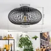 Aidone Deckenlampe aus Metall/Bambus in Schwarz Produktbild-Vorschau 4