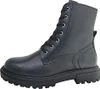 A black leather boot on a white background. Voir les images du produit