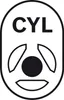 A black and white graphic logo with the text 'CYL' at the top and a circular design with three curved shapes and a central circle below. Anteprima dell’immagine prodotto