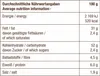 A nutrition information table. Produktbild-Vorschau