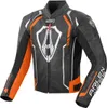 Arlen Ness Track blouson en cuir de moto, noir/orange, 50 Voir les images du produit 1