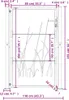 A diagram of a garden gate with dimensions and measurements. Produktbild-Vorschau