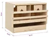vidaXL Legenest für Hühner 2 Fächer 63x40x45 cm Massivholz Produktbild-Vorschau 7