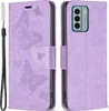 Nokia G22 Hülle - Coverup Schmetterlinge Klapphülle - Lila Produktbild-Vorschau 1