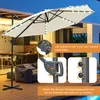 Parasol de jardin Ikodm 3 m beige, parasol à pied déporté Voir les images du produit 5