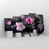 Bild auf Leinwand - Leinwandbild - Blumen Steine Tropfen Produktbild-Vorschau 4