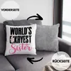 Trendation - Worlds Okayest Sister Deko-Kissen mit Füllung Produktbild-Vorschau 2