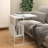 Bočný stolík biely 55x36x59,5 cm spracované drevo Náhľad obrázku produktu 2