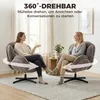 HOMCOM Ohrensessel Drehbarer Loungesessel mit Samtoptik, Produktbild-Vorschau 7