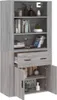 vidaXL Highboard Grey Sonoma Dřevěný materiál Náhled obrázku produktu 5