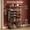8-Stöckiges Schuhregal, 80 cm, 5 Haken, Schuhabtropfschale Produktbild-Vorschau 2