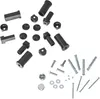 A collection of plumbing and hardware components, including various fittings, screws, and wall anchors, arranged on a white background. Anteprima dell’immagine prodotto