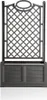 A dark gray planter with a trellis attached, shown against a white background. Náhled obrázku produktu