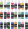 A grid of small acrylic paint bottles in various colors, arranged in rows. Produktbild-Vorschau