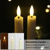 LED Stabkerzen mit Fernbedienung, Flammenlose Tafelkerzen Produktbild-Vorschau 2