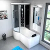 Kombination Badewanne Dusche K55-R33 Duschtempel 100x170 cm Produktbild-Vorschau 3