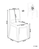 Diagram showing the dimensions of two chairs, with a weight limit indicator. Produktbild-Vorschau