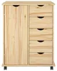 vidaXL Skříňka na kolečkách, hnědá, 63,5 x 39 x 79 cm, Náhled obrázku produktu 4