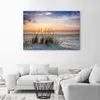 Leinwandbild sonnenuntergang am strand 100x70 cm Feeby lila Produktbild-Vorschau 2