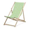 Chaise longue - rayée étroite - vert clair - pliable - en Voir les images du produit 1