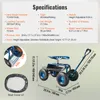 SucceBuy carrello da giardino con ruote, sgabello da Anteprima dell’immagine prodotto 7