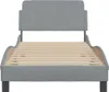vidaXL Cadre de lit "Dover" gris clair 90x200 cm Tissu Voir les images du produit 4