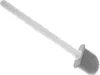 A toilet brush with a white handle and gray silicone bristles, isolated on a white background. Náhled obrázku produktu