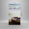 Bild auf Leinwand - Leinwandbild - Berge See Boot - 45x80cm Produktbild-Vorschau 3