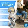 TRESKO® Sgabello rotante con schienale 150 kg Blu | Anteprima dell’immagine prodotto 7