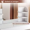 SONNI Schminktisch Weiß 108×40×140 cm  mit Spiegel und Produktbild-Vorschau 3